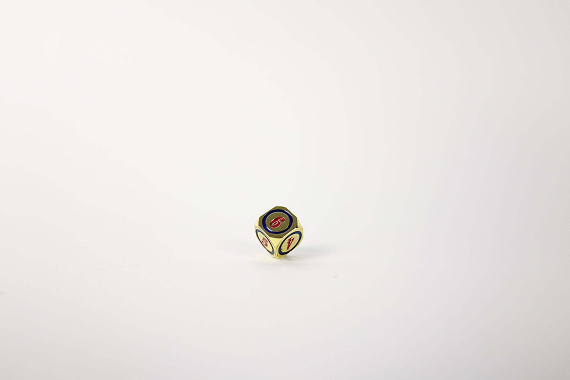 LPG Dice Set - Metal RPG Concentric Red/Blue/Gold - Good Games