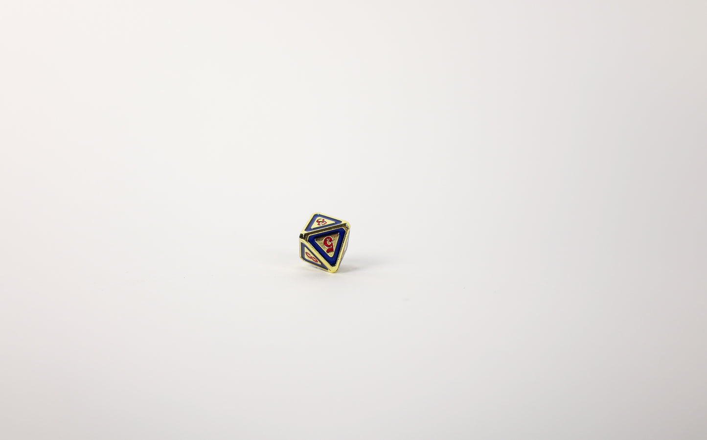 LPG Dice Set - Metal RPG Concentric Red/Blue/Gold - Good Games