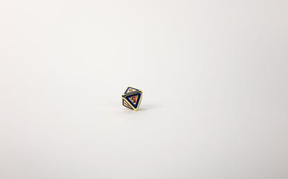 LPG Dice Set - Metal RPG Concentric Red/Blue/Gold - Good Games