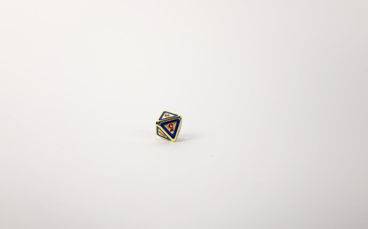 LPG Dice Set - Metal RPG Concentric Red/Blue/Gold