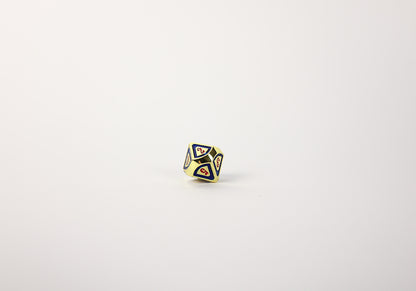 LPG Dice Set - Metal RPG Concentric Red/Blue/Gold - Good Games