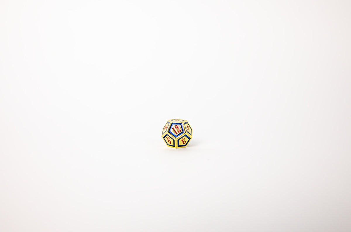 LPG Dice Set - Metal RPG Concentric Red/Blue/Gold