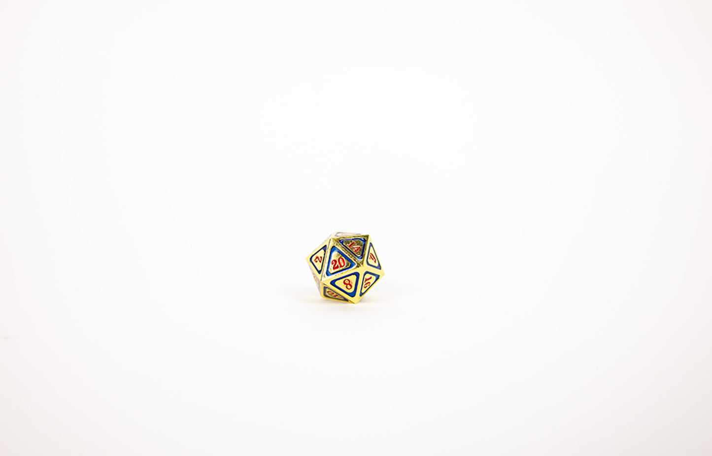 LPG Dice Set - Metal RPG Concentric Red/Blue/Gold - Good Games