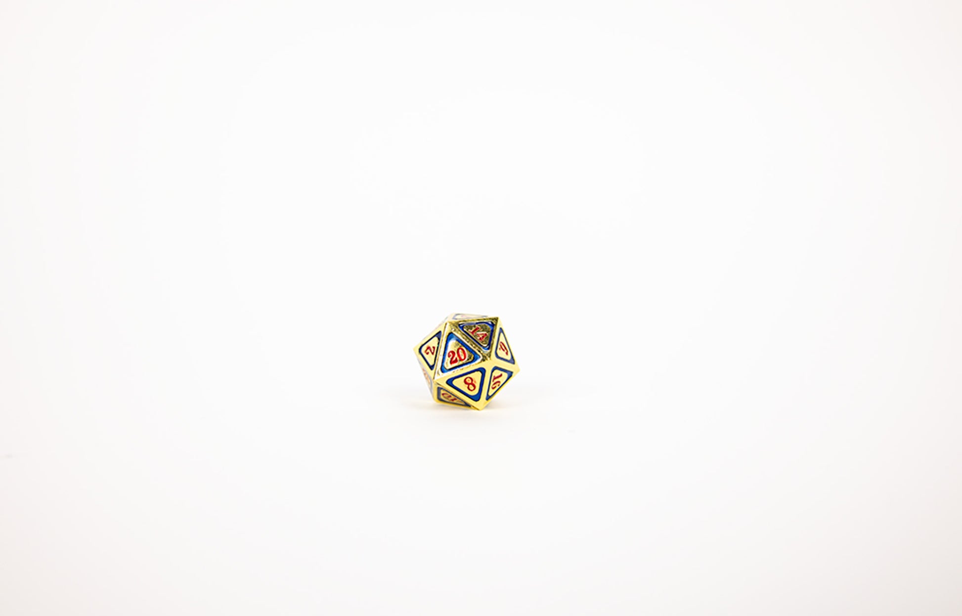 LPG Dice Set - Metal RPG Concentric Red/Blue/Gold - Good Games