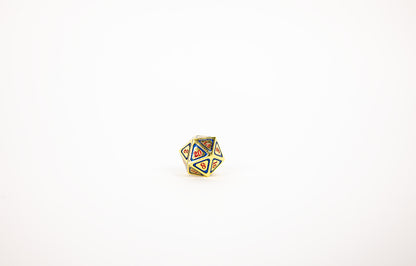 LPG Dice Set - Metal RPG Concentric Red/Blue/Gold - Good Games