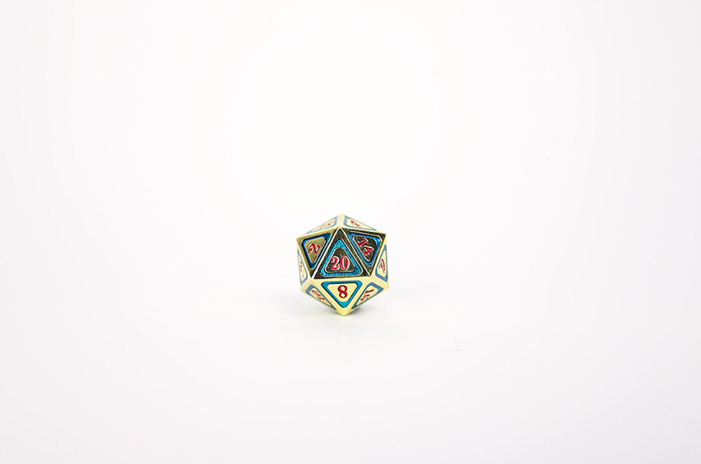 LPG Dice Set - Metal RPG Concentric Red/Green/Gold - Good Games