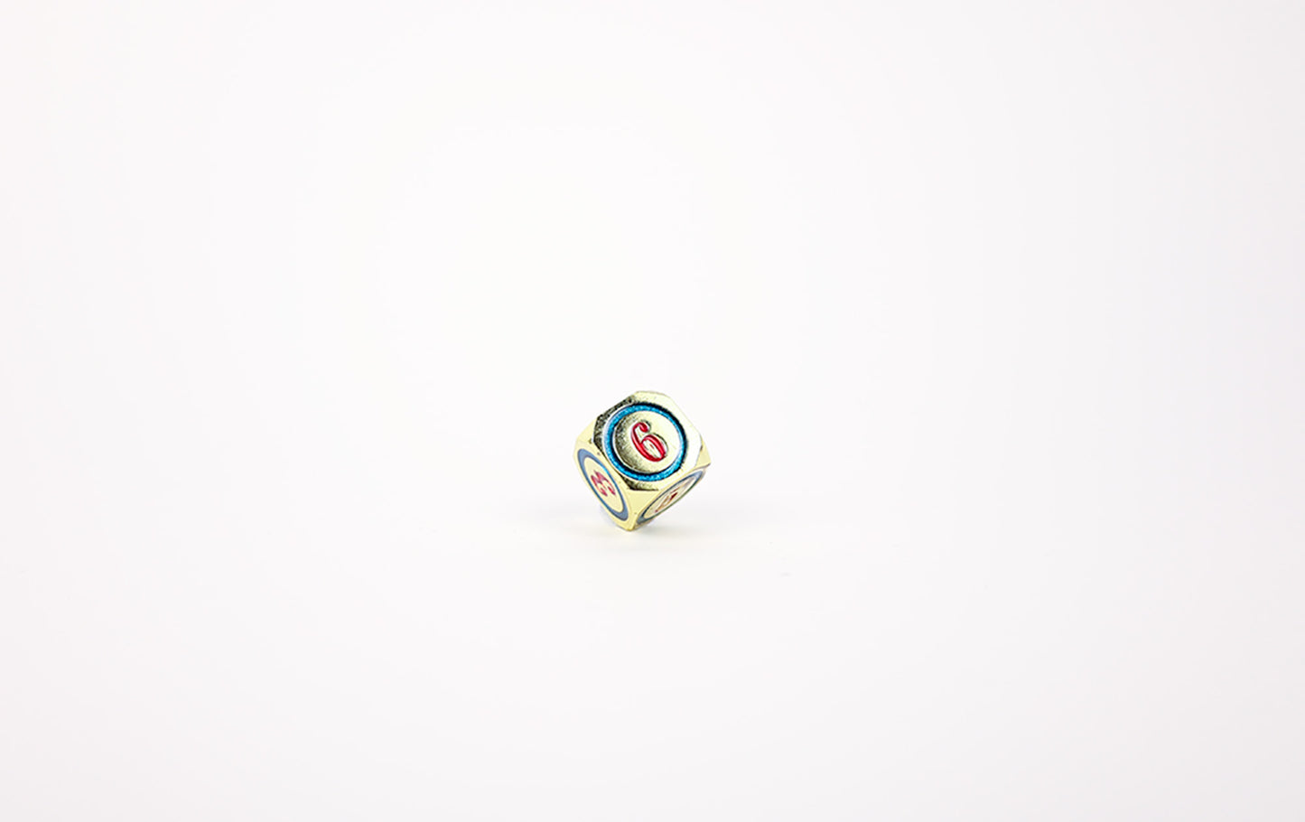 LPG Dice Set - Metal RPG Concentric Red/Green/Gold - Good Games