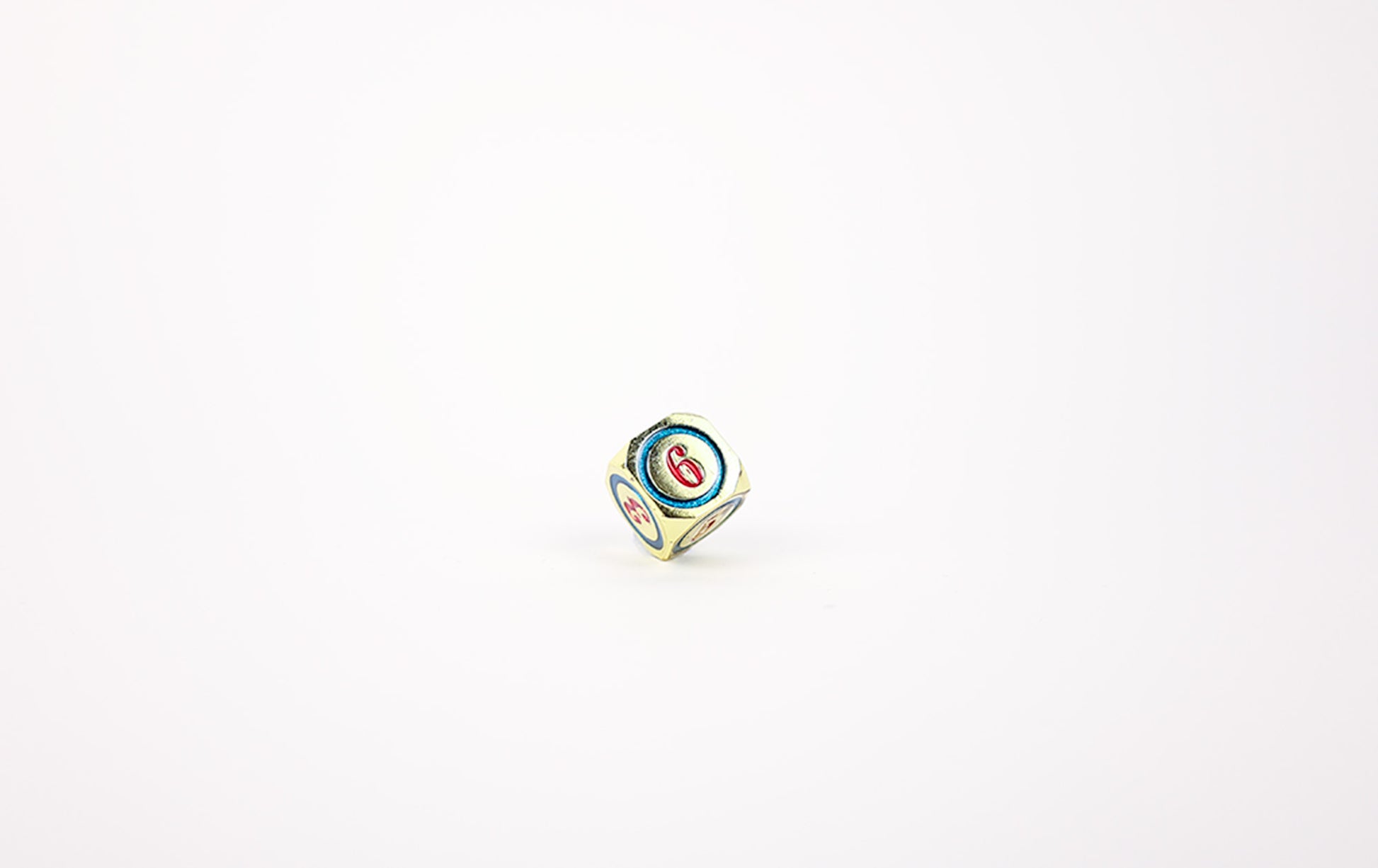 LPG Dice Set - Metal RPG Concentric Red/Green/Gold - Good Games