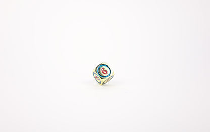 LPG Dice Set - Metal RPG Concentric Red/Green/Gold - Good Games