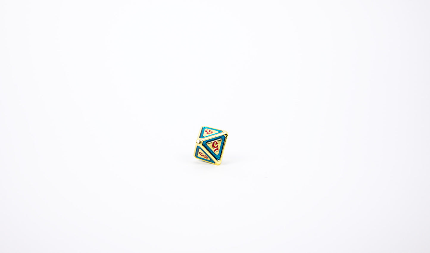 LPG Dice Set - Metal RPG Concentric Red/Green/Gold - Good Games
