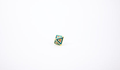 LPG Dice Set - Metal RPG Concentric Red/Green/Gold - Good Games