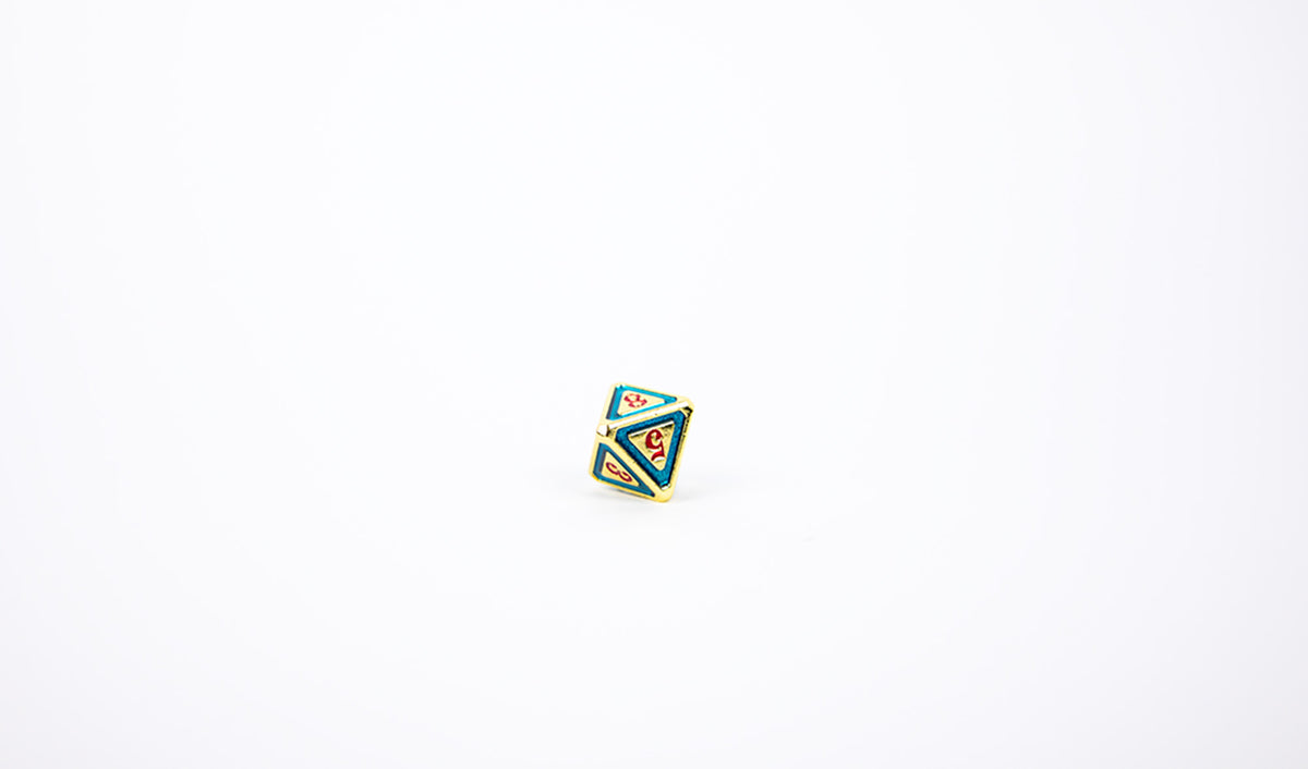 LPG Dice Set - Metal RPG Concentric Red/Green/Gold