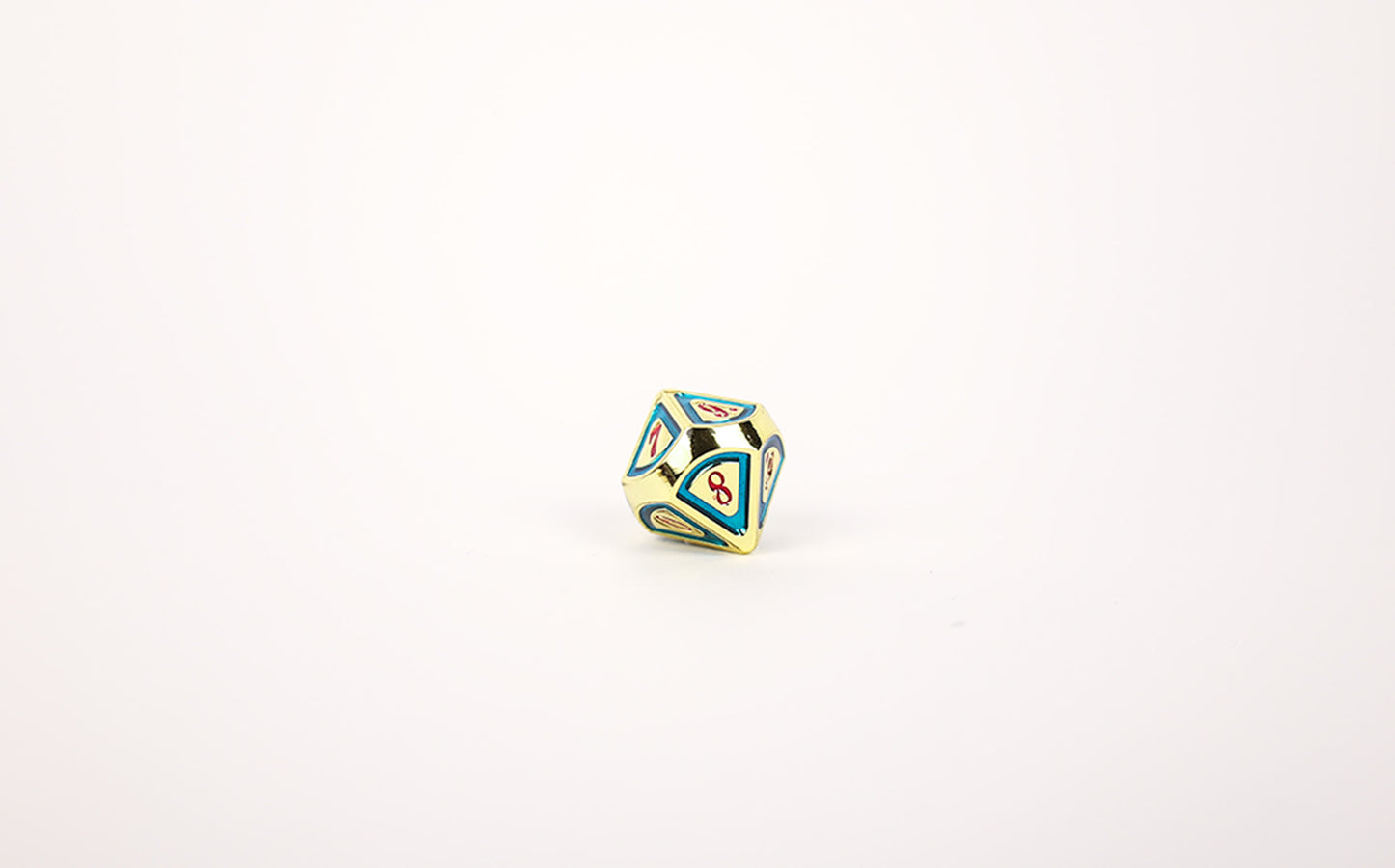 LPG Dice Set - Metal RPG Concentric Red/Green/Gold - Good Games