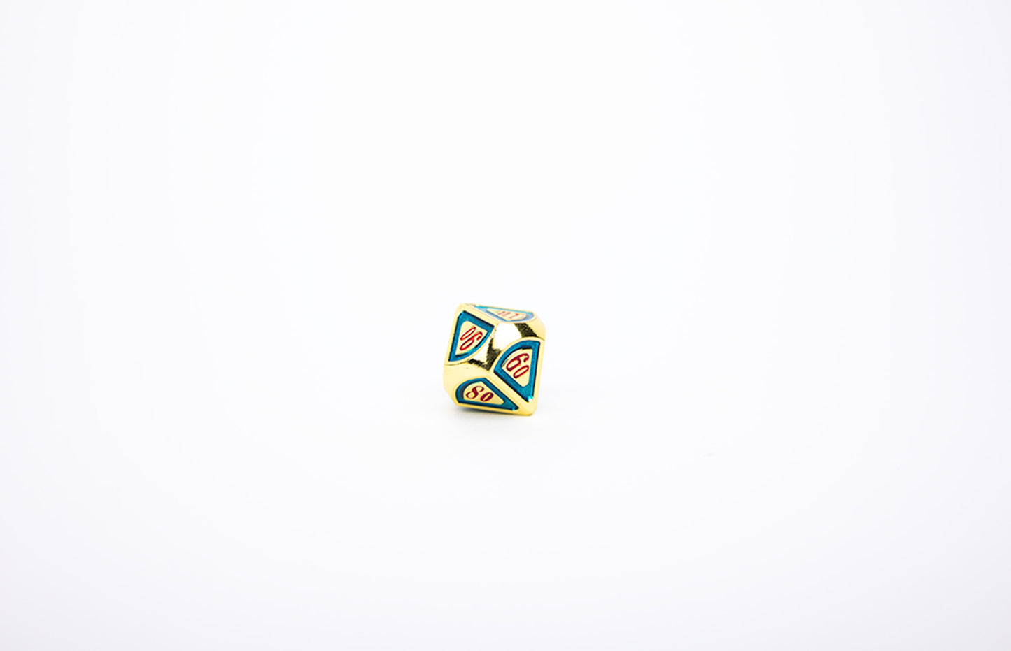 LPG Dice Set - Metal RPG Concentric Red/Green/Gold - Good Games