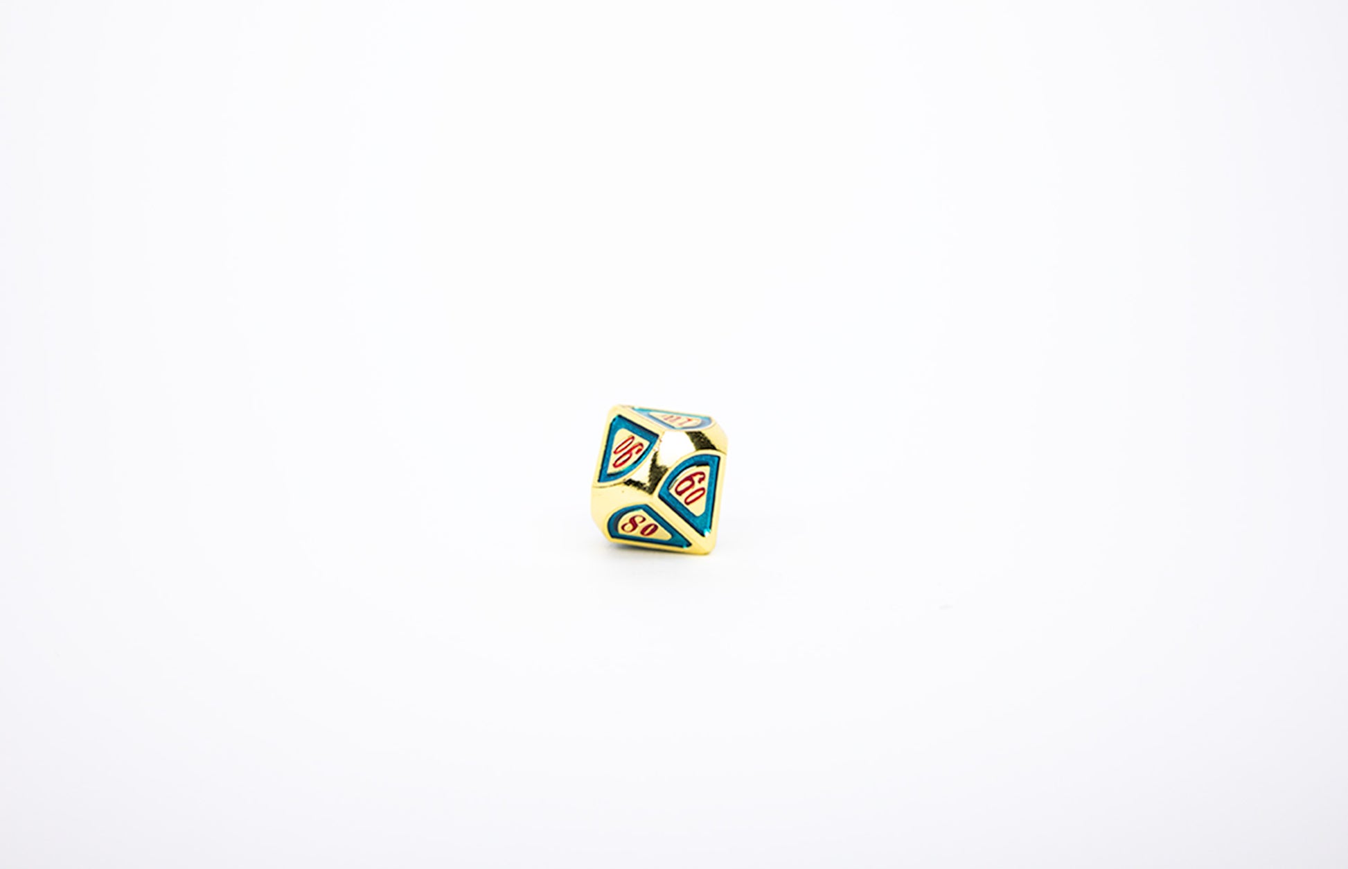 LPG Dice Set - Metal RPG Concentric Red/Green/Gold - Good Games