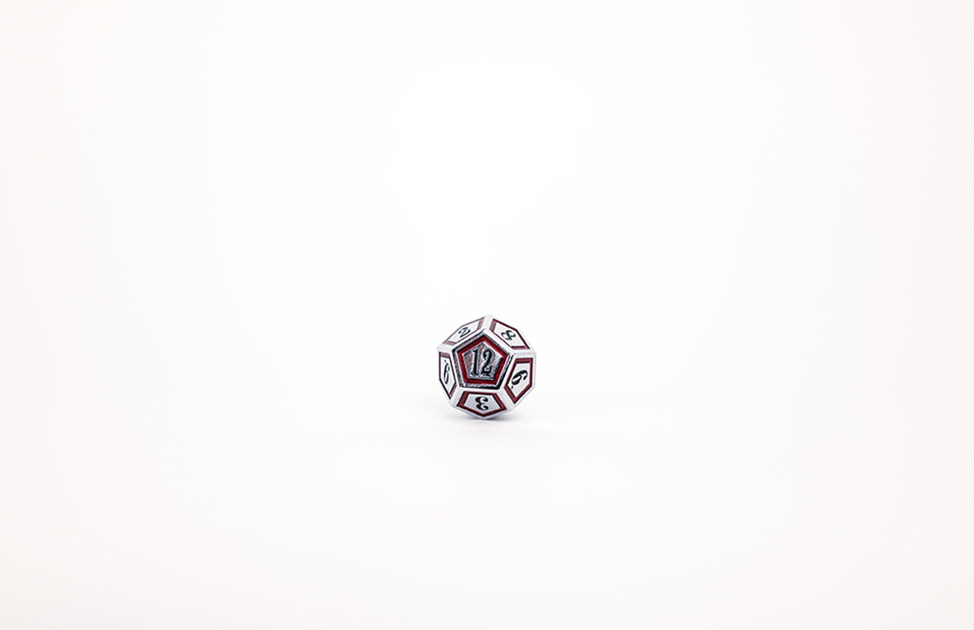 LPG Dice Set - Metal RPG Concentric Black/Red/Silver - Good Games