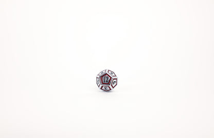 LPG Dice Set - Metal RPG Concentric Black/Red/Silver - Good Games