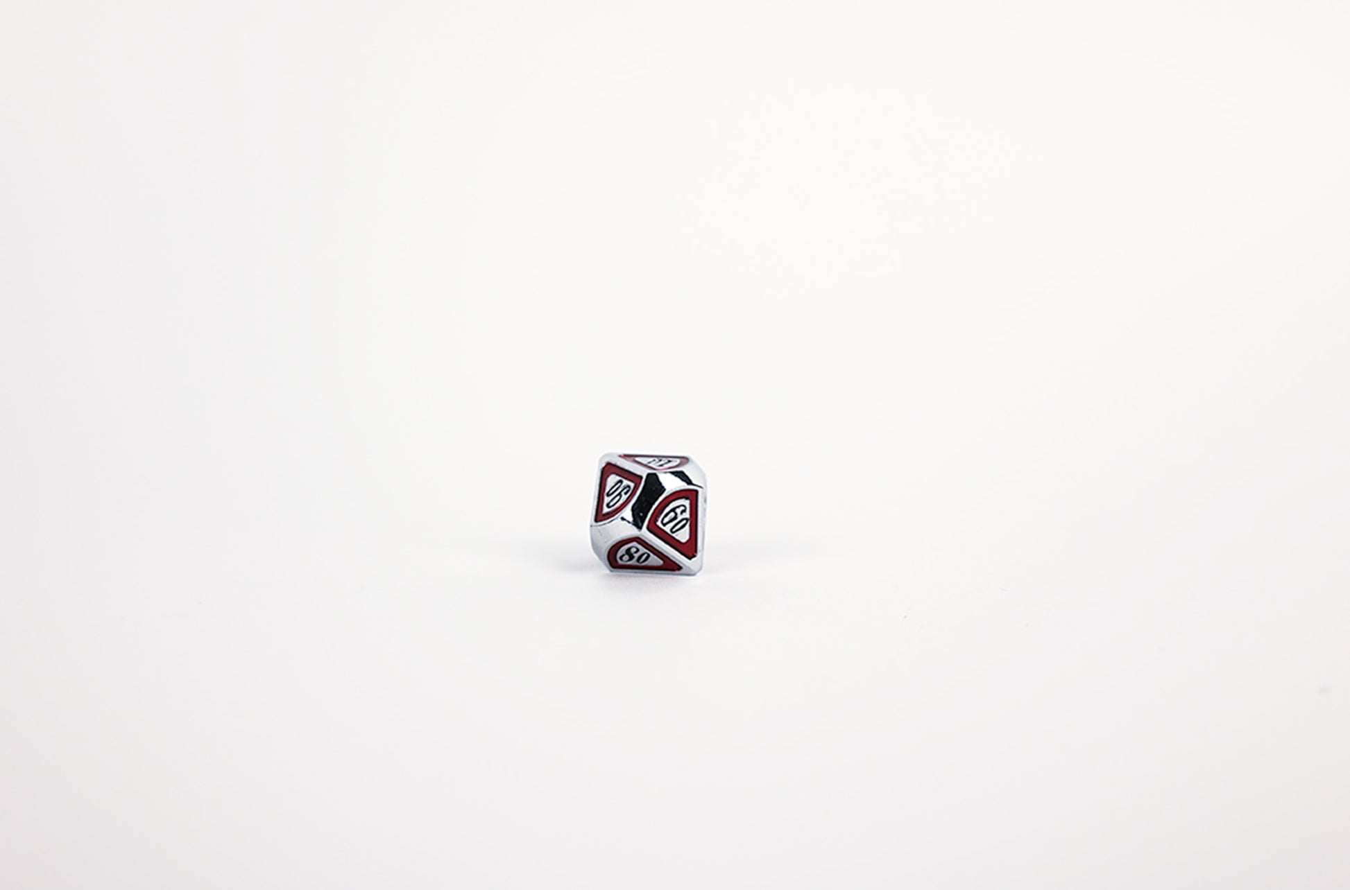 LPG Dice Set - Metal RPG Concentric Black/Red/Silver - Good Games