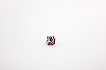 LPG Dice Set - Metal RPG Concentric Black/Red/Silver - Good Games