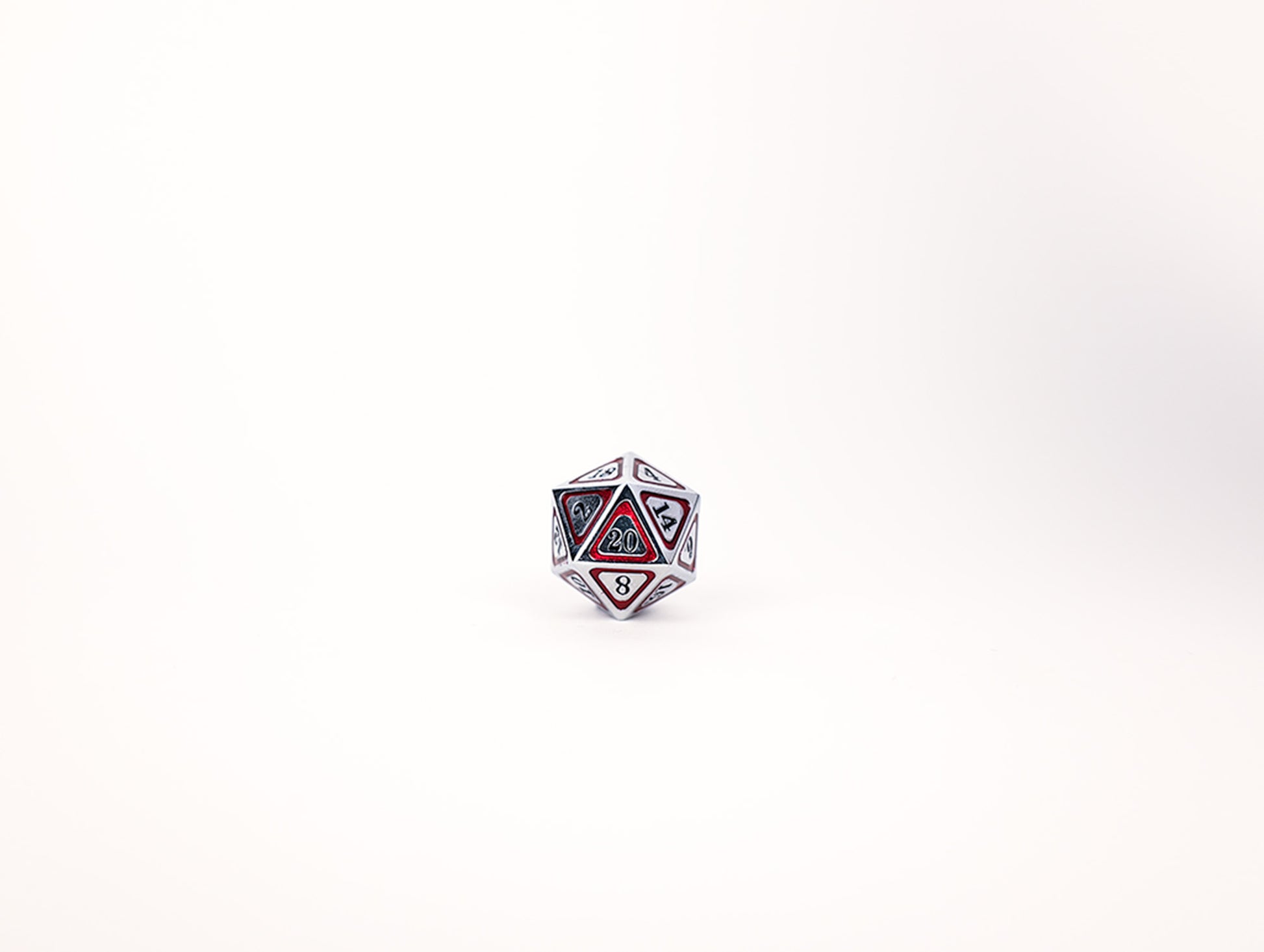 LPG Dice Set - Metal RPG Concentric Black/Red/Silver - Good Games