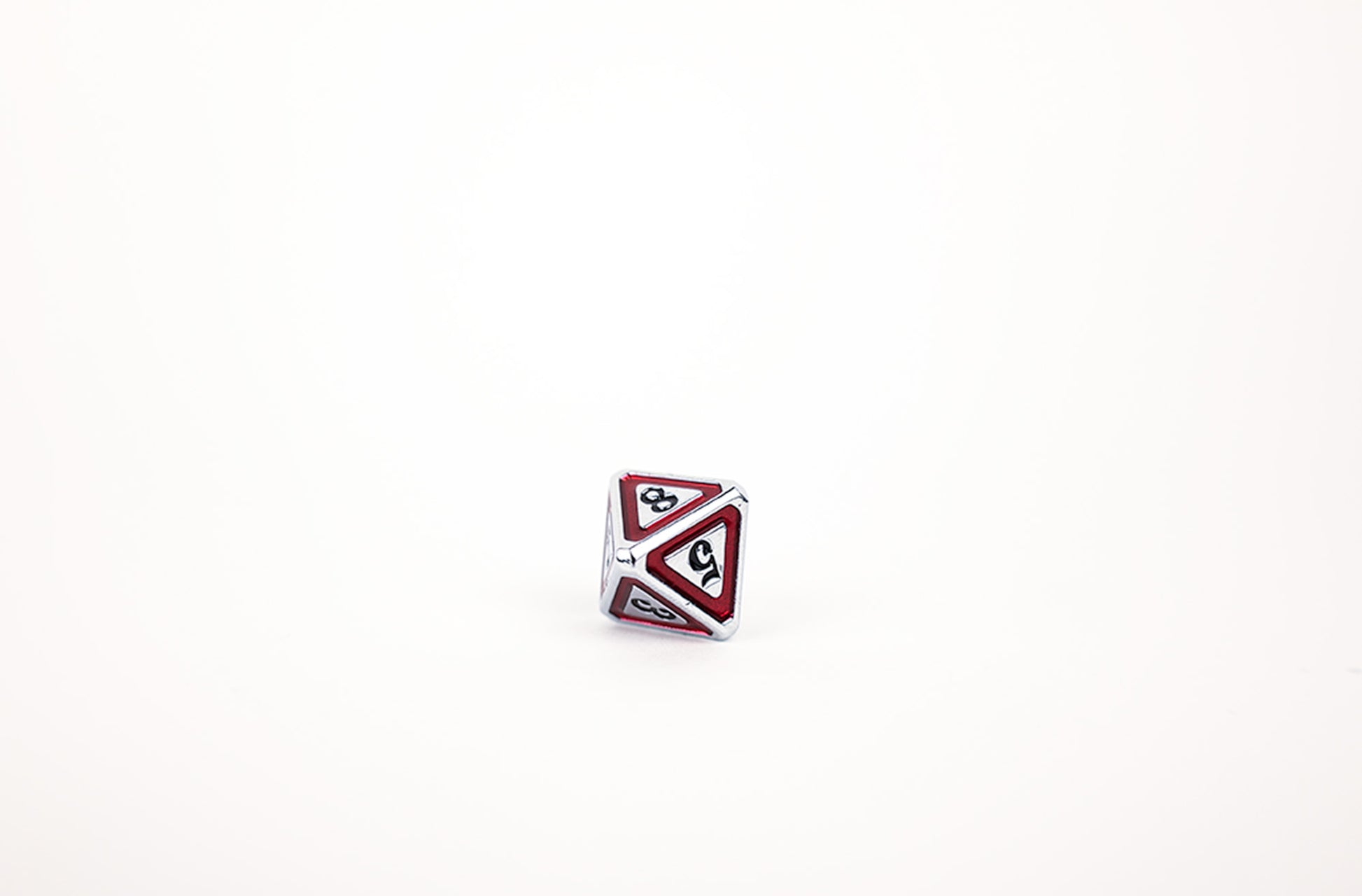 LPG Dice Set - Metal RPG Concentric Black/Red/Silver - Good Games