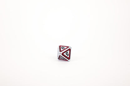 LPG Dice Set - Metal RPG Concentric Black/Red/Silver - Good Games