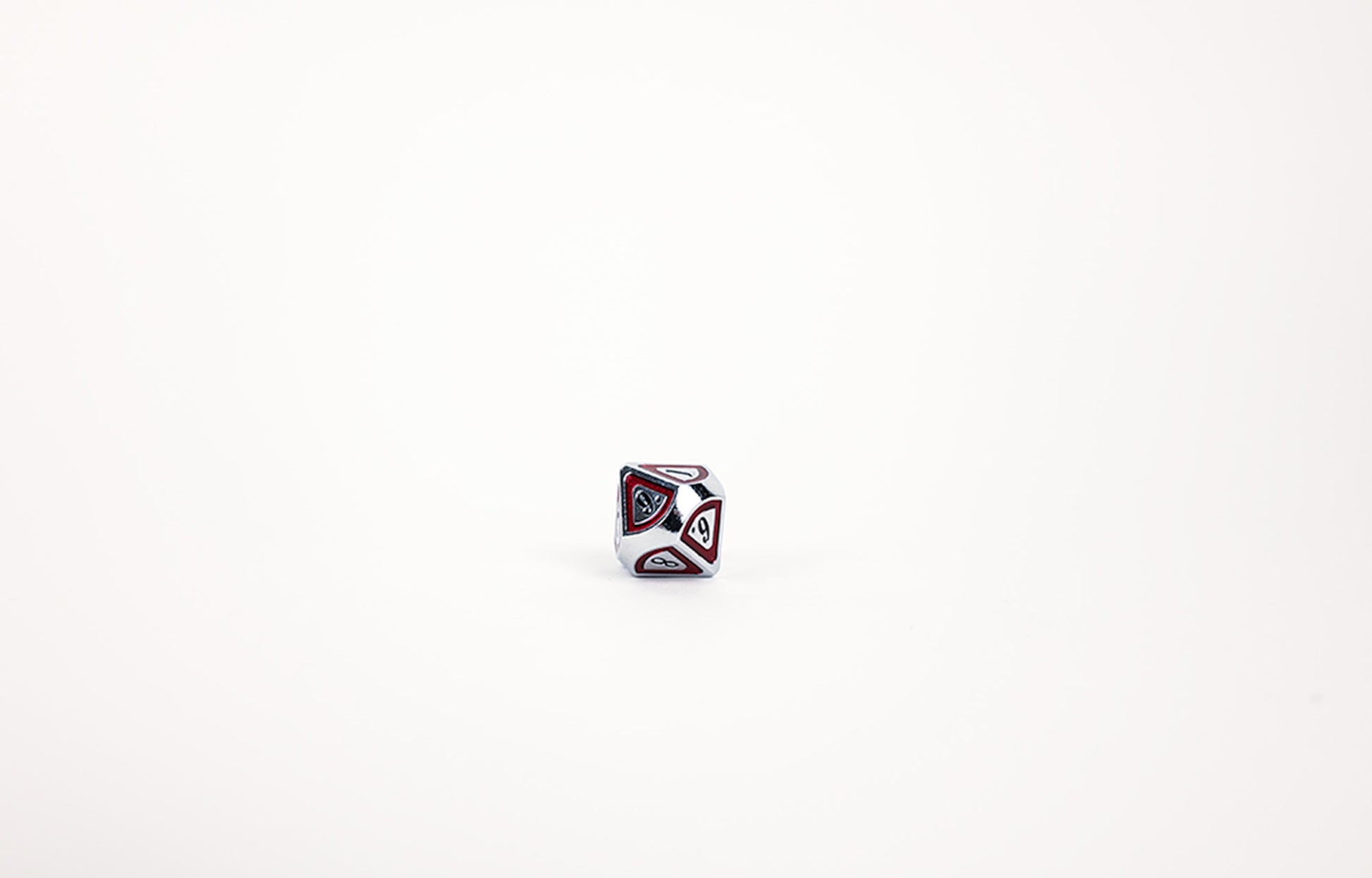 LPG Dice Set - Metal RPG Concentric Black/Red/Silver - Good Games