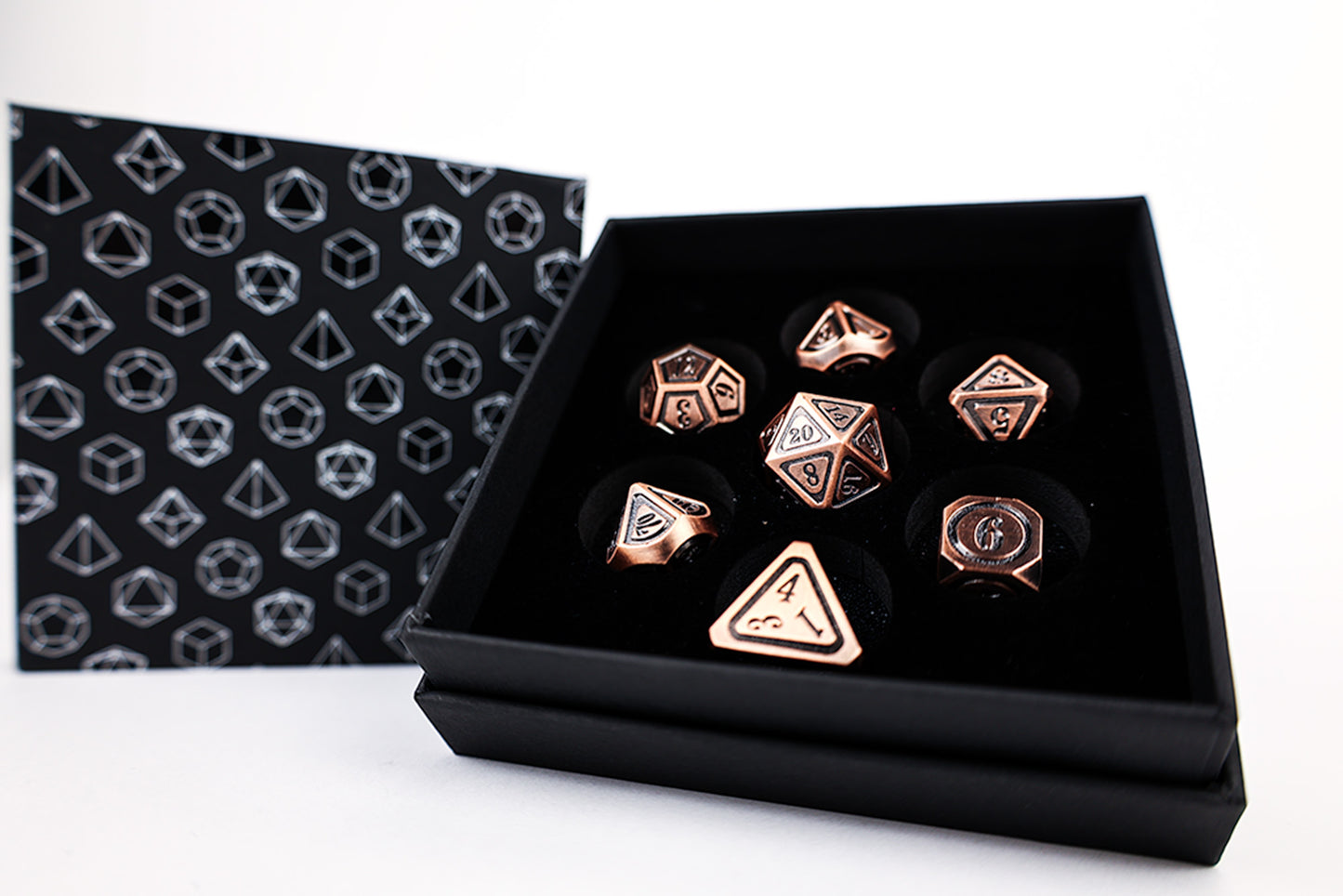 LPG Dice Set - Metal RPG Concentric Black/Brass - Good Games