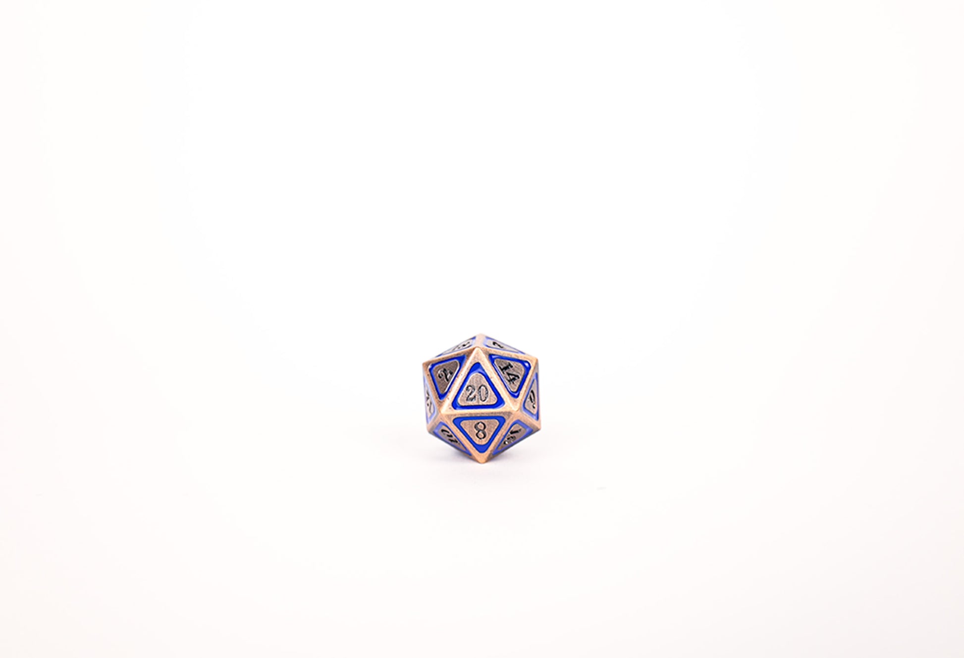 LPG Dice Set - Metal RPG Concentric Blue/Black/Brass - Good Games