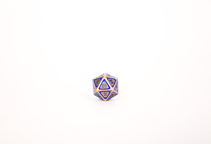LPG Dice Set - Metal RPG Concentric Blue/Black/Brass - Good Games
