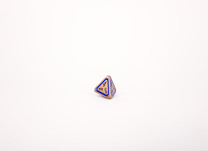 LPG Dice Set - Metal RPG Concentric Blue/Black/Brass - Good Games