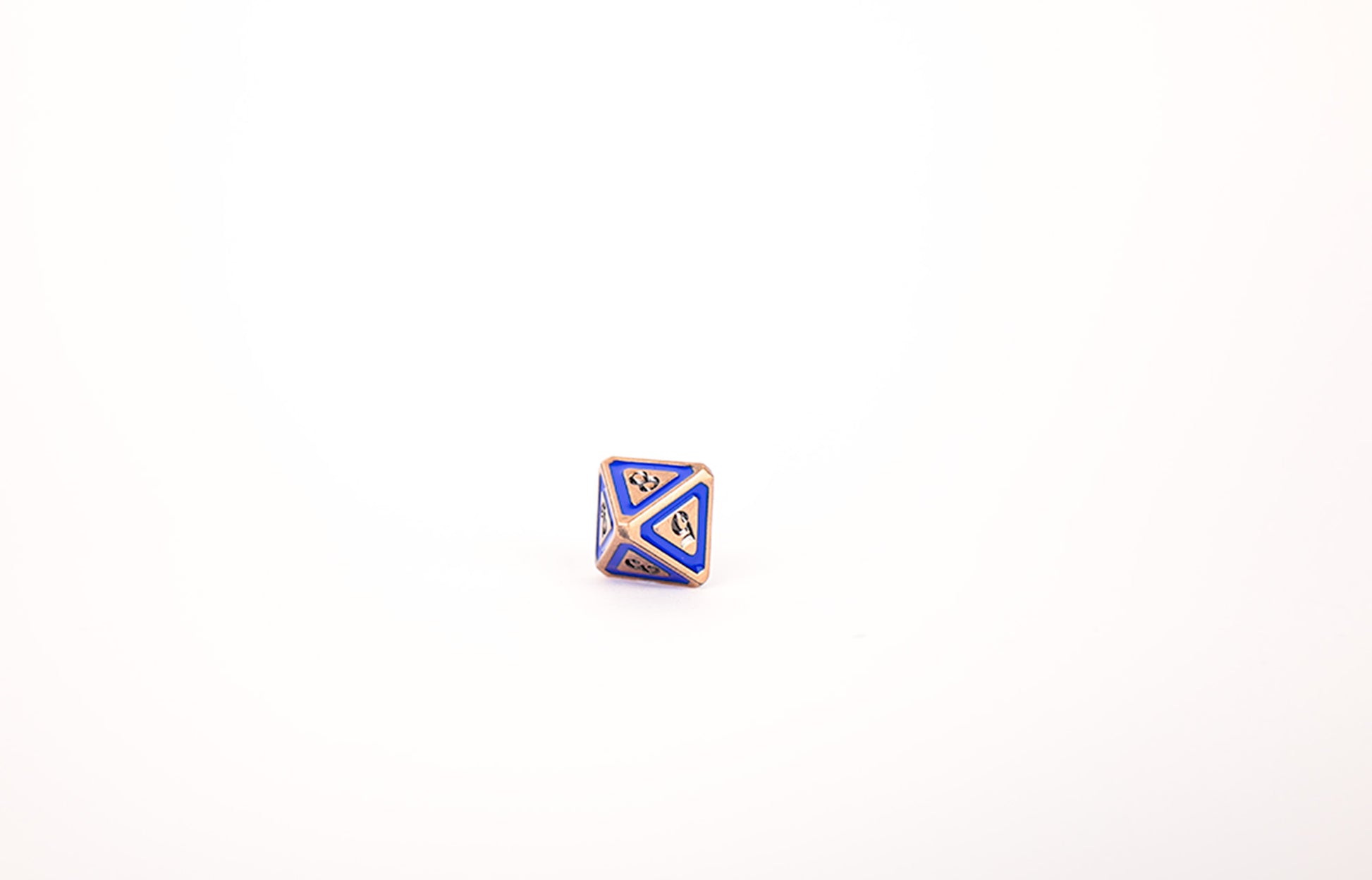 LPG Dice Set - Metal RPG Concentric Blue/Black/Brass - Good Games
