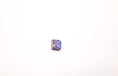 LPG Dice Set - Metal RPG Concentric Blue/Black/Brass - Good Games