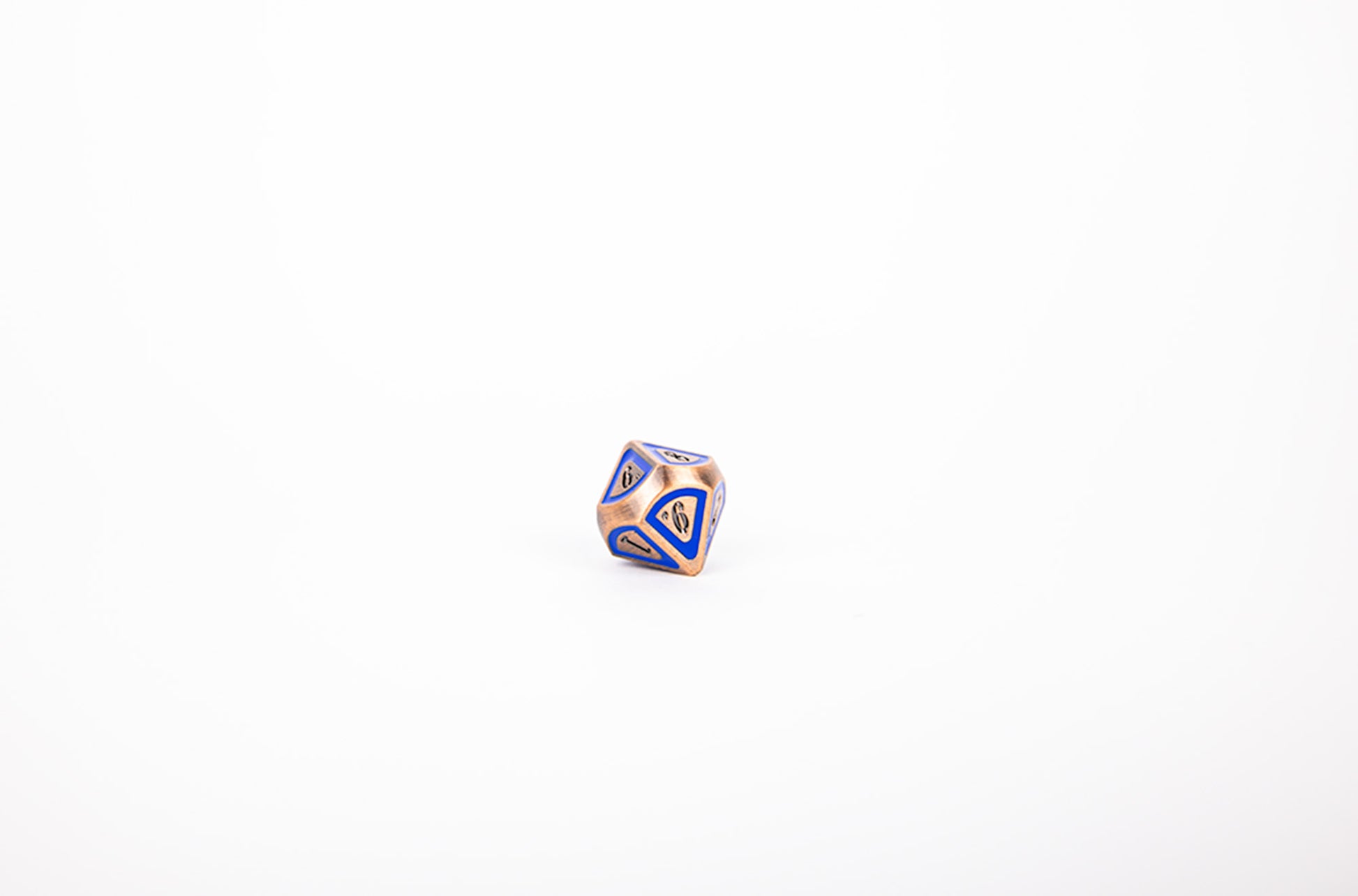 LPG Dice Set - Metal RPG Concentric Blue/Black/Brass - Good Games