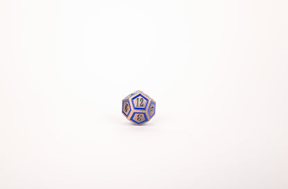 LPG Dice Set - Metal RPG Concentric Blue/Black/Brass - Good Games