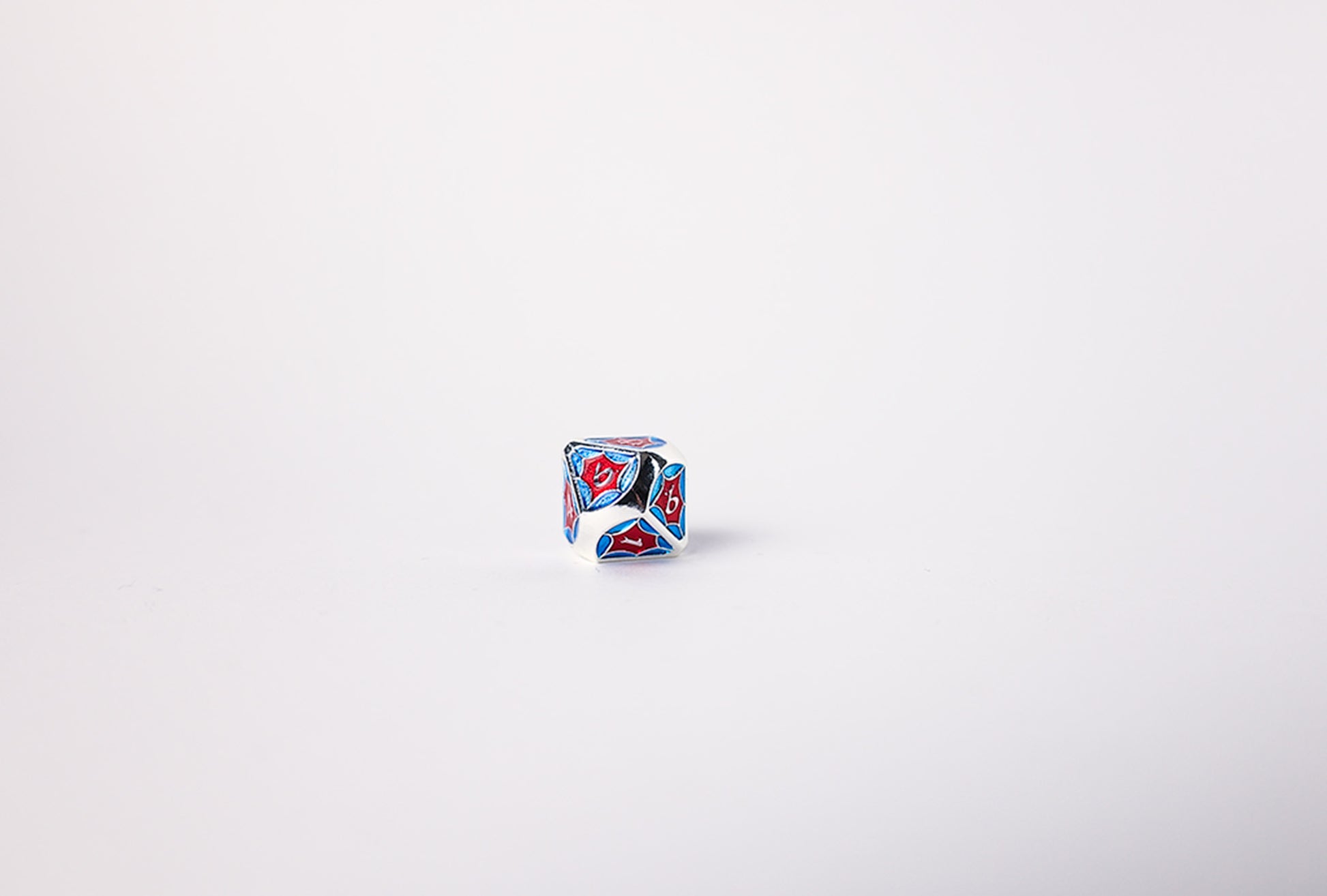 LPG Dice Set - Metal RPG Leadlight Red/Blue/Silver - Good Games
