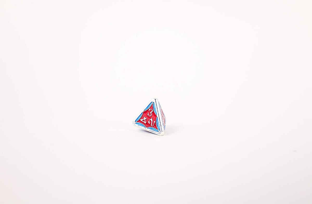 LPG Dice Set - Metal RPG Leadlight Red/Blue/Silver