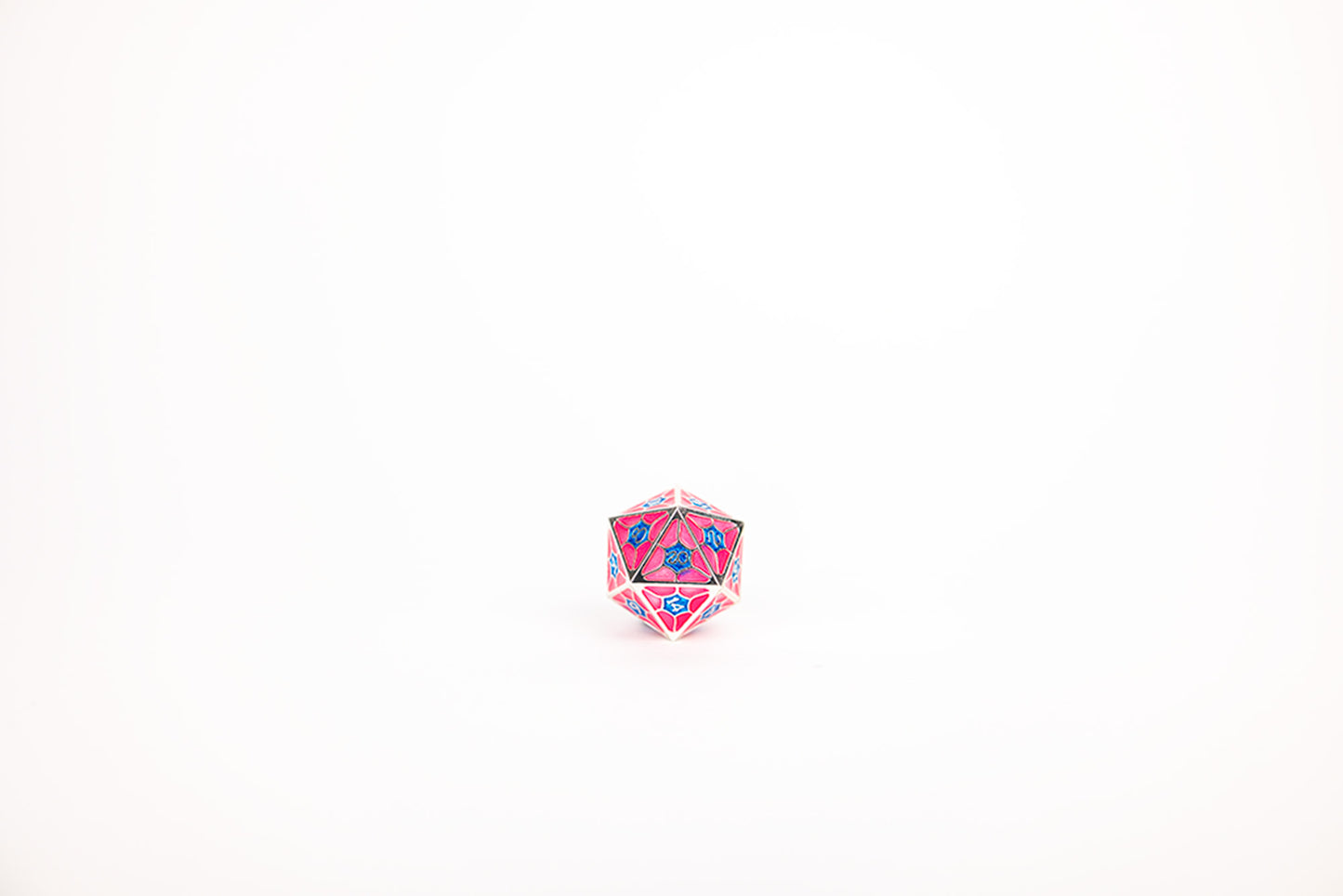 LPG Dice Set - Metal RPG Leadlight Blue/Pink/Silver - Good Games