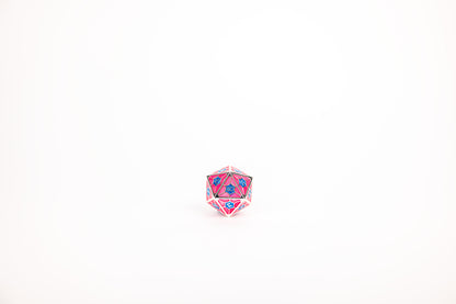 LPG Dice Set - Metal RPG Leadlight Blue/Pink/Silver - Good Games