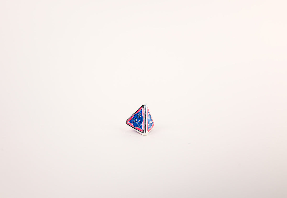 LPG Dice Set - Metal RPG Leadlight Blue/Pink/Silver