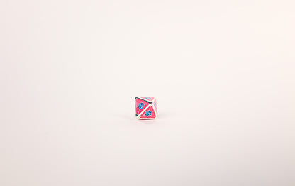 LPG Dice Set - Metal RPG Leadlight Blue/Pink/Silver - Good Games