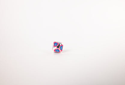 LPG Dice Set - Metal RPG Leadlight Blue/Pink/Silver - Good Games