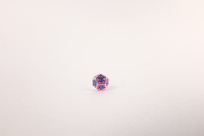 LPG Dice Set - Metal RPG Leadlight Blue/Pink/Silver - Good Games