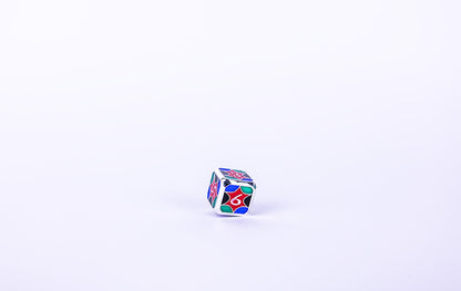 LPG Dice Set - Metal RPG Leadlight 4 Colour/Silver - Good Games