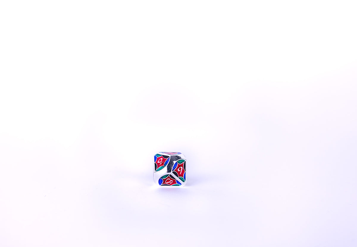 LPG Dice Set - Metal RPG Leadlight 4 Colour/Silver