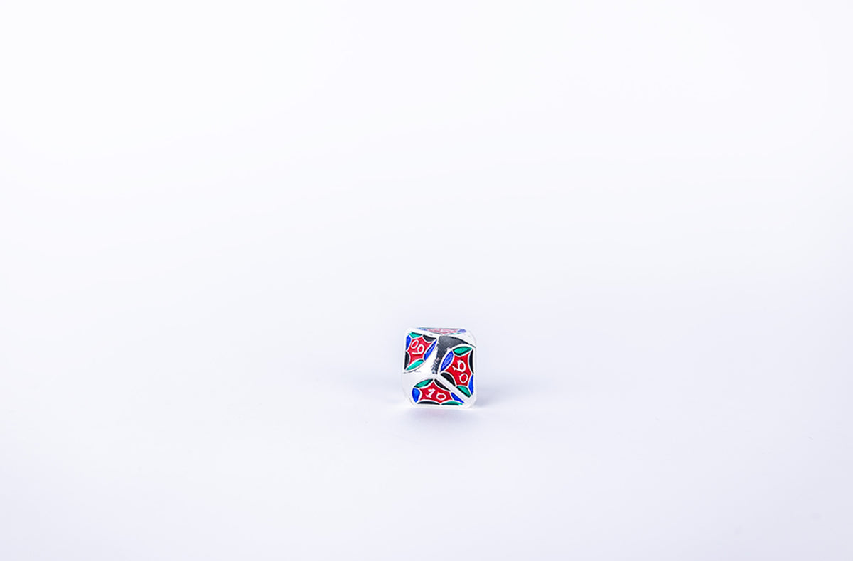 LPG Dice Set - Metal RPG Leadlight 4 Colour/Silver