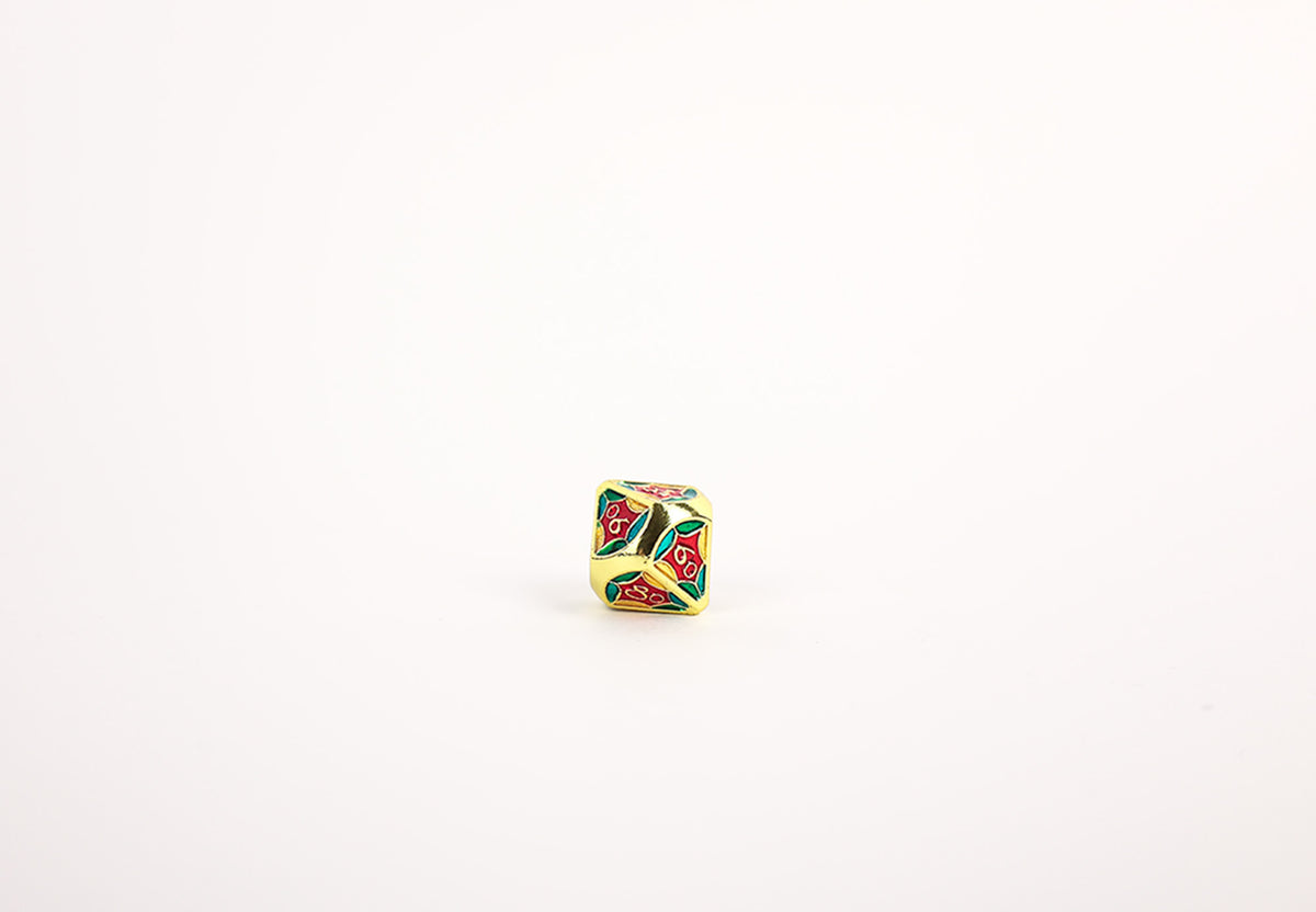 LPG Dice Set - Metal RPG Leadlight 4 Colour/Gold - Good Games