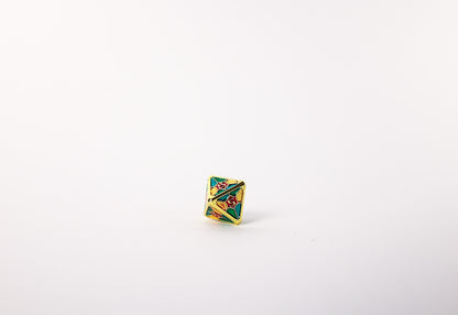 LPG Dice Set - Metal RPG Leadlight 4 Colour/Gold - Good Games