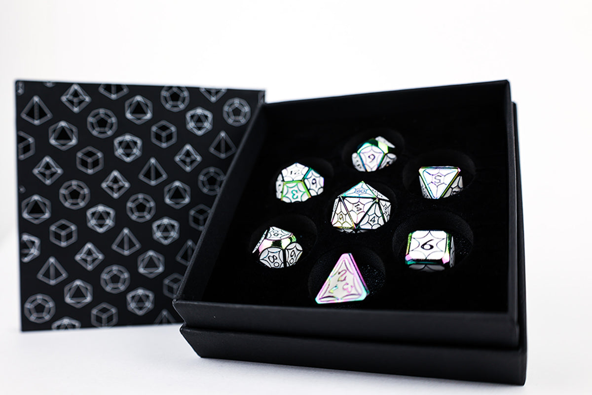 LPG Dice Set - Metal RPG Leadlight Dazzle Bright - Good Games