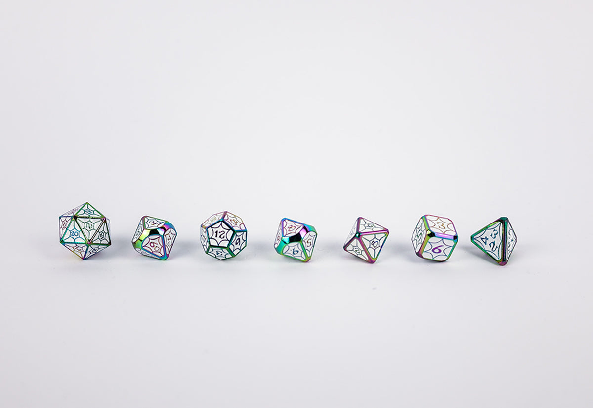 LPG Dice Set - Metal RPG Leadlight Dazzle Bright - Good Games